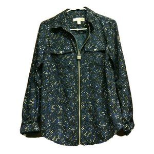 Michael Kors Jacket Cosmos Starry Sky Full Zip Poly Sz XS